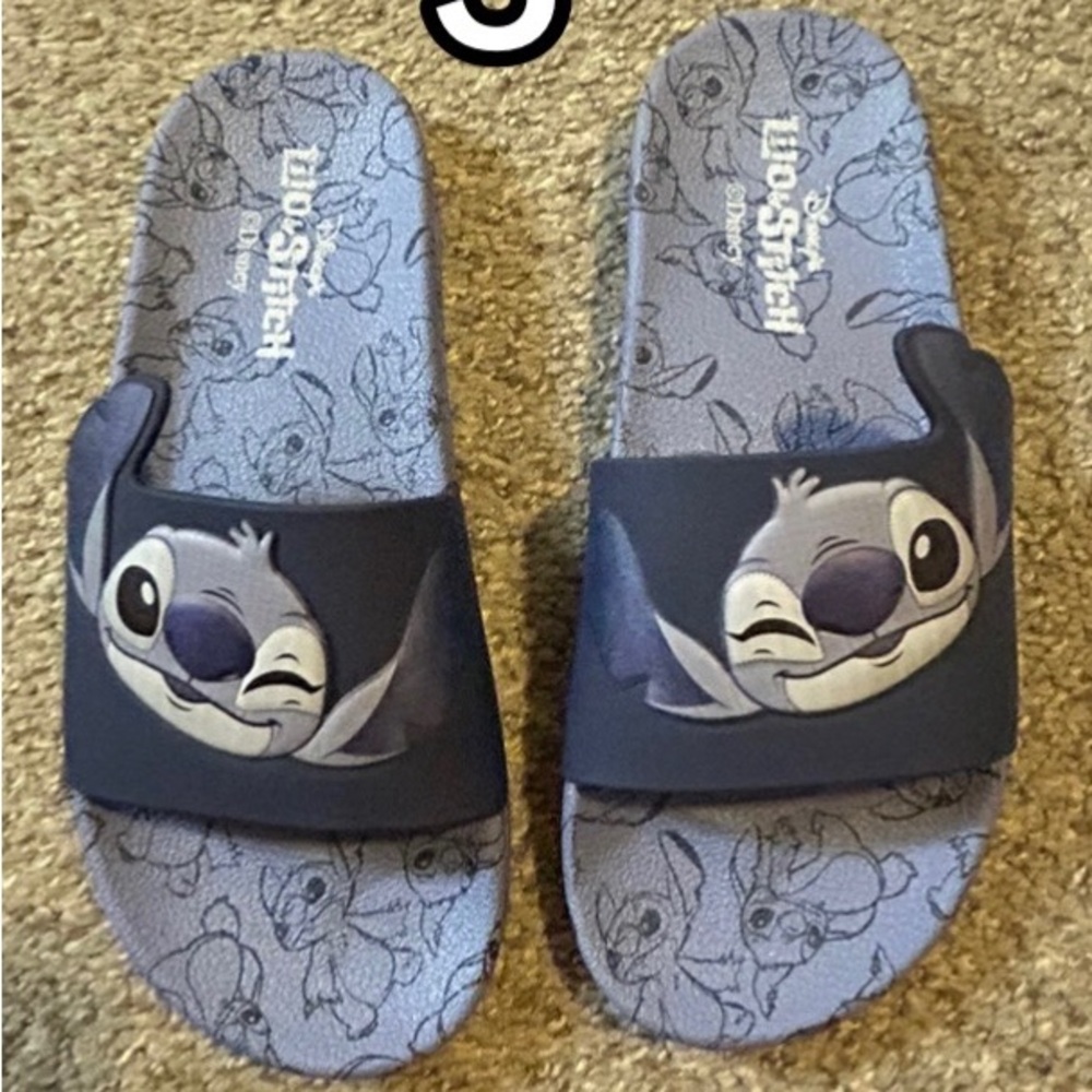 Disney Kids Navy Stitch Sandals